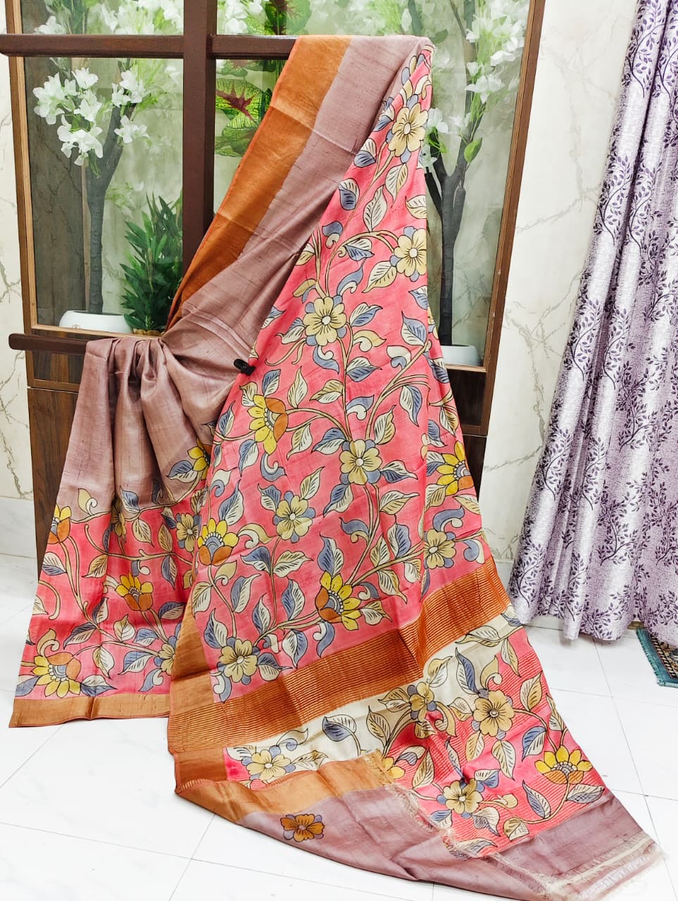 GACHI TASSOR KALAMKARI SAREE
