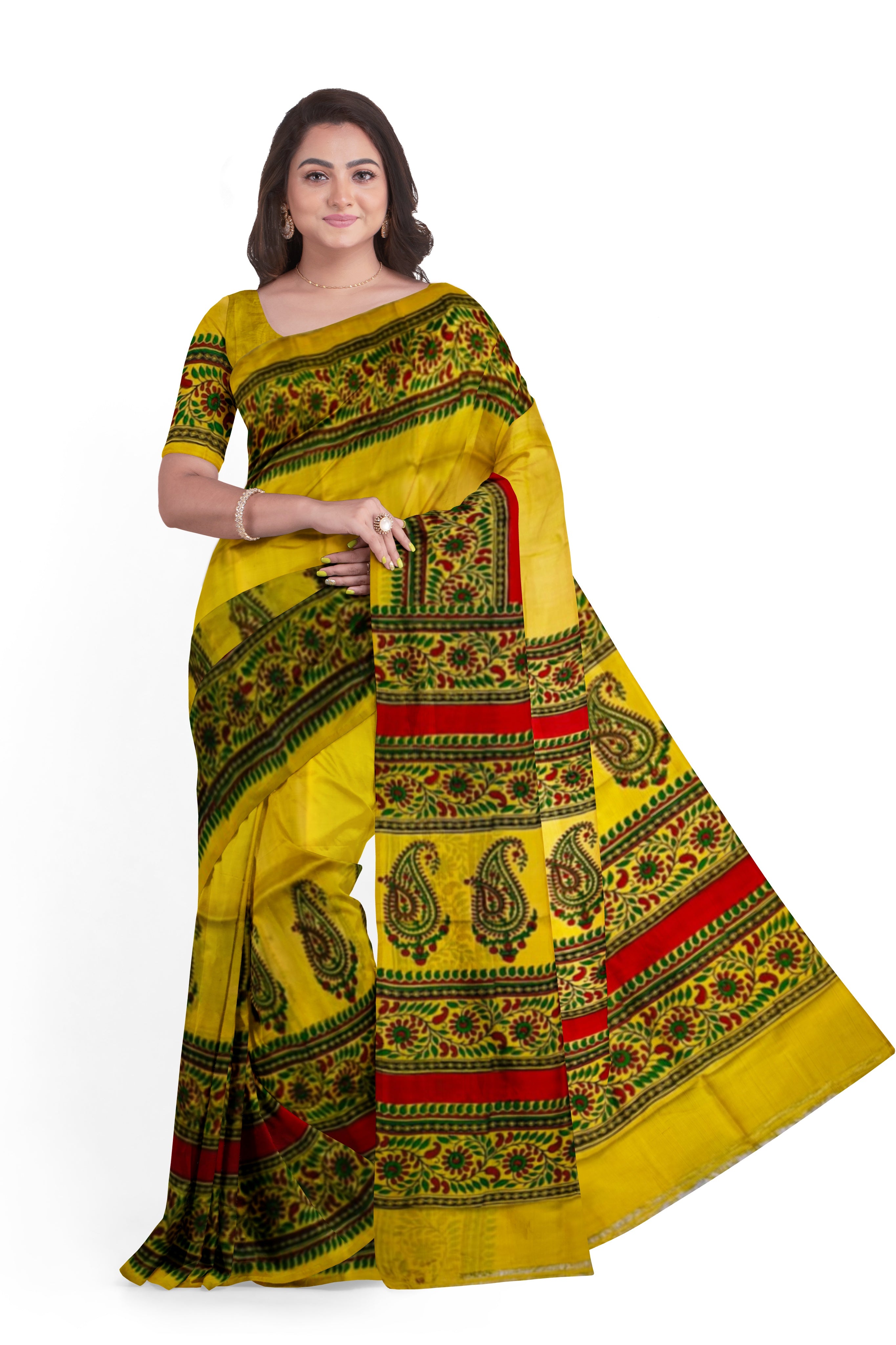 Hand Block Print on Mulberry Silk