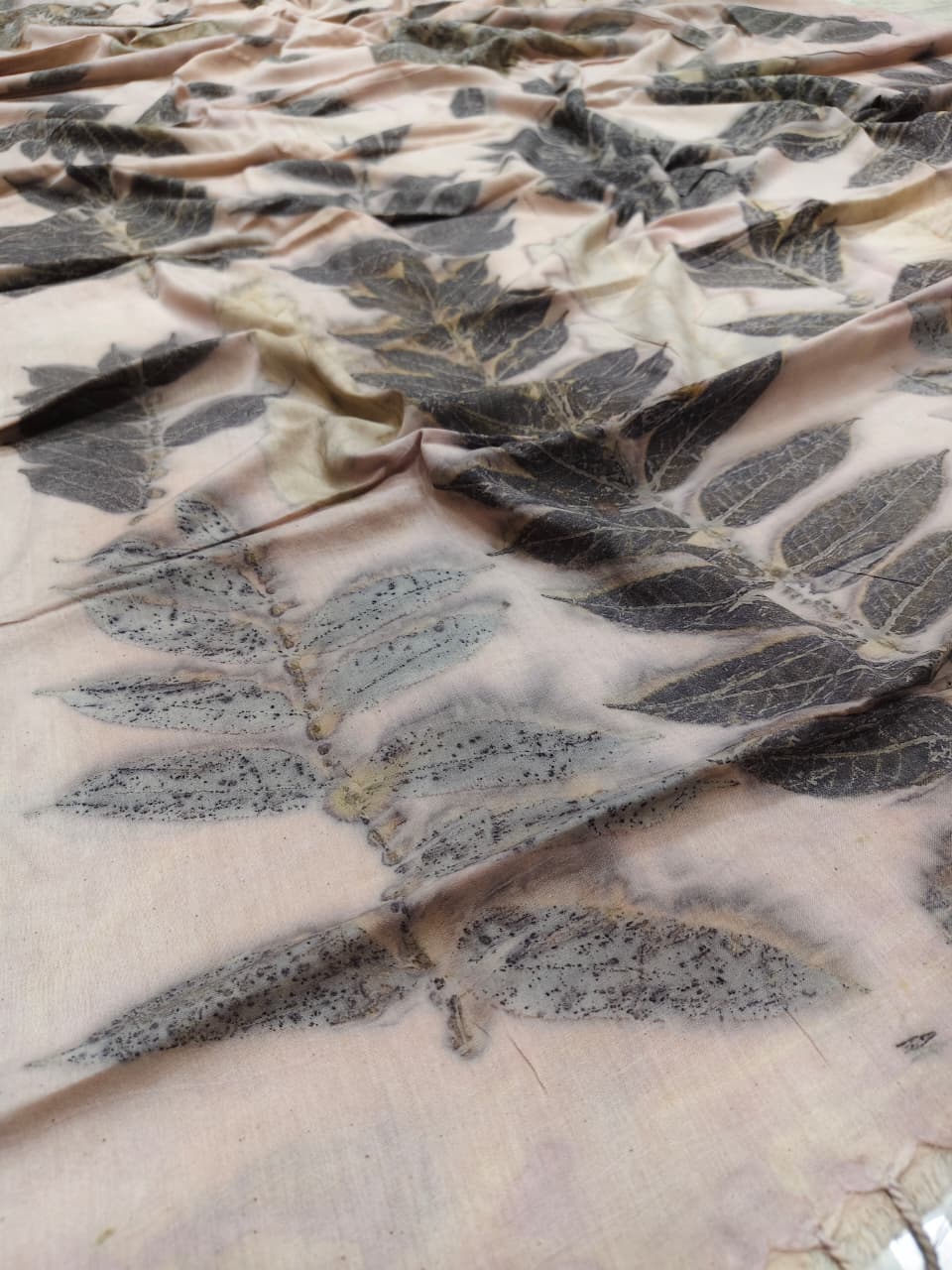 Organic Cotton Handloom eco print saree