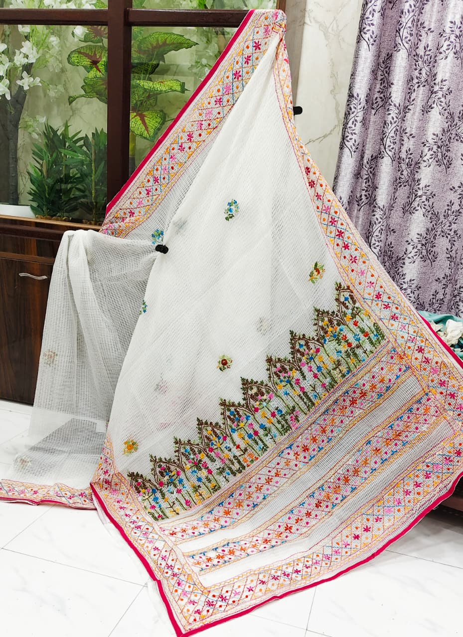 Resham Kota Lambani Hand-Stitched Saree (Without Blouse)