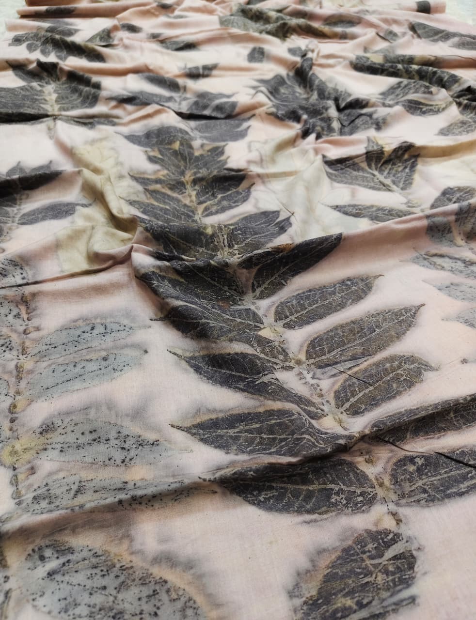 Organic Cotton Handloom eco print saree